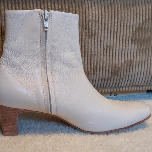 Huma Blanco Bolena Leather Cream Ankle Boots 37 - Picture 11 of 15
